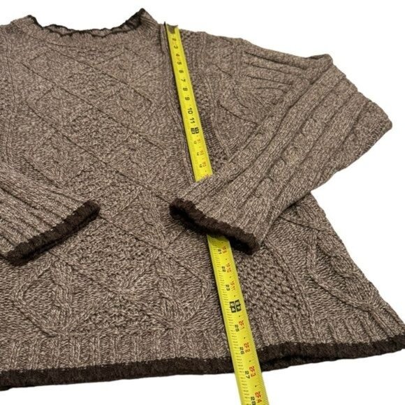 Vintage Trader Bay Knit Sweater Silk Wool Blend Holiday Cabincore Cozy Size M - Picture 7 of 8
